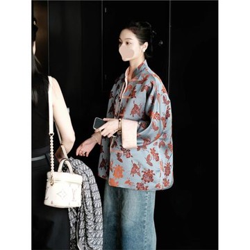 新中式輕國風盤扣立領外套女秋季新款復古高端精致超好看唐裝上衣