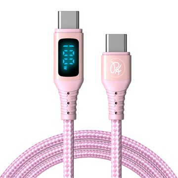 PICKOGEN 皮克全 二合一 雙Type-C/USB-A TO Type-C PD充電線傳輸線 ca-2822 1.8m 粉色  1條