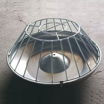 【加厚防啄】雞食槽 飼料槽 餵食器 喂水器 家禽食盒 畜牧養殖 不鏽鋼圓形 防灑防濺 雞鴨鵝通用 耐用易清洗