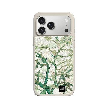 iPhone 17 Pro Max SolidX 貝殼灰 - Van Gogh Museum - 盛開的杏花與粉彩背景