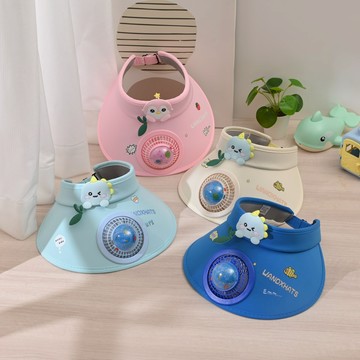 三星兒童中空風扇帽-多色任選