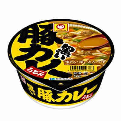 送料無料 マルちゃん 黒い豚カレーうどん 東洋水産 12個入