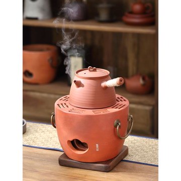 童文宋八卦煮茶爐雙層大爐閩西副榜爐手工炭爐風爐茶爐紅泥小火爐