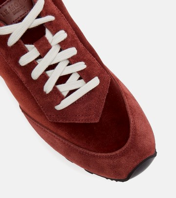 Le Monde Béryl Slim Runner suede-trimmed sneakers