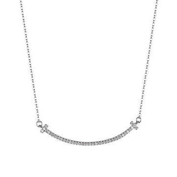 CF Diamond 項鍊 莫桑鑽 滿鑽款 45cm長度 閃耀奪目 925純銀  微笑