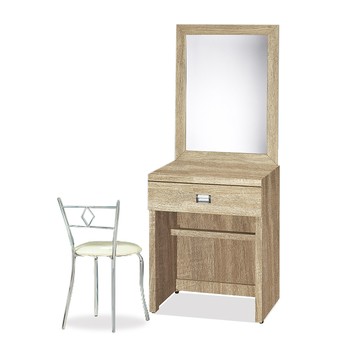 ASSARI-安迪2尺化妝桌椅組(寬60x深40x高154cm)雪松