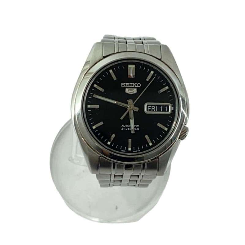 SEIKO◇自動巻腕時計/アナログ/ステンレス/BLK/SLV/SS/7S26-01V0 | LINEブランドカタログ