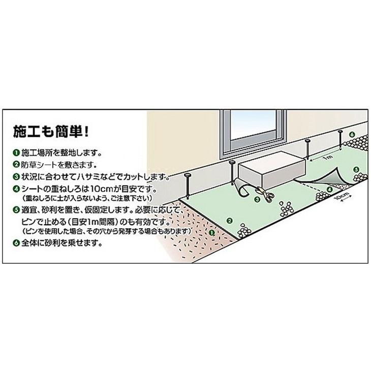 防草シート用ワッシャー・ピン Uピン杭 20cm 黒丸付き 固定ピン ザバーン プランテックス 各100個セット