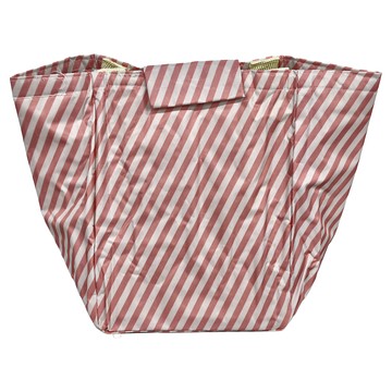 E City 北歐風 印花圖案保溫保冷便當袋 粉條紋  25 x 21 x 3cm  1個