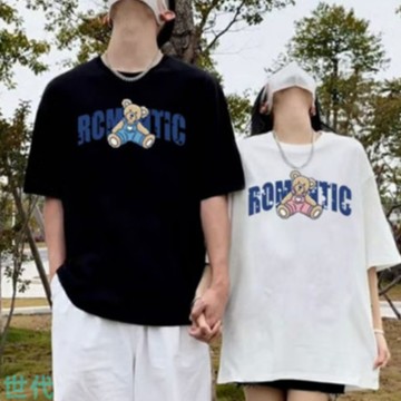 【M世代】大尺碼情侶裝 小熊印花短袖T恤 男生衣服 情侶t 男t 短T男 T恤短袖男 男生上衣 ATSD87