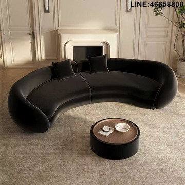 免運 開立發票 沙發 弧形沙發半圓形極簡輕奢沙發辦公接待商務酒店大堂高級美容院沙發