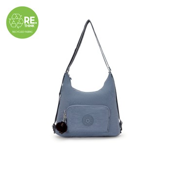 岩石藍肩背後背兩用包-YENNA