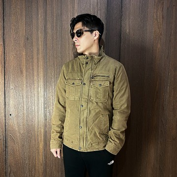 美國百分百【全新真品】Levi's 工裝外套 立領 男款 內鋪棉 保暖 復古懷舊 夾克 駝色 I688
