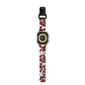 kitty錶帶 適用蘋果手錶 矽膠錶帶 iWatch腕帶 適用Apple Watch 矽膠錶帶