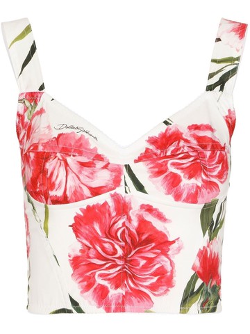 Dolce & Gabbana Carnation Print Bustier