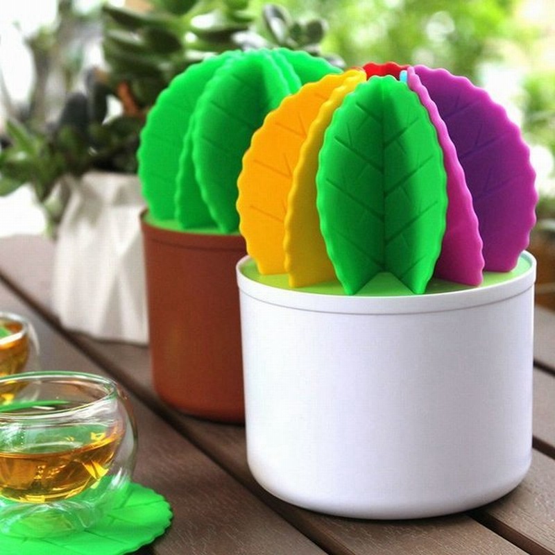 コースター リーフ型 ボールサボテン型 盆栽 植木鉢 収納ボックス 雑貨 キッチン 机上 卓上 小物入れ グリーン カラフル 多機能 可愛い 通販 Lineポイント最大0 5 Get Lineショッピング