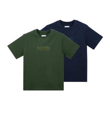 【PORTER INTERNATIONAL】SHORT SLEEVE 電繡Logo 棉Tee 12001-030 (墨綠/深藍)