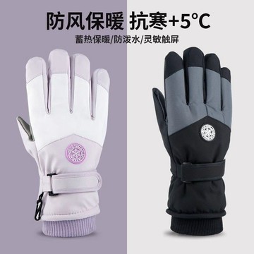 ⭐台灣出貨⭐ 滑雪手套冬季男騎車騎行加絨加厚保暖專業防風防寒可觸屏棉手套女