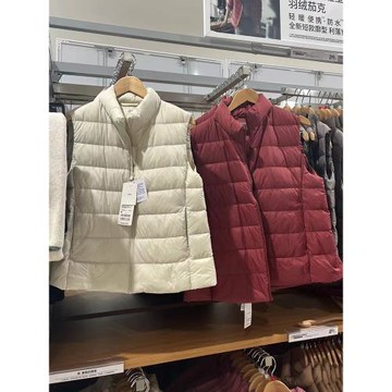 試衣間輕薄羽絨馬甲女士保暖內膽背心超輕大碼立領坎肩馬夾冬外套