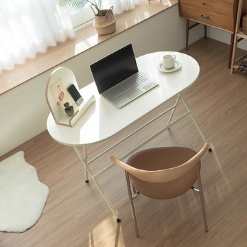 附發票 折疊桌家用橢圓白色小桌子簡易戶外圓桌小戶型飯桌可折疊小餐桌子353S 快速出貨