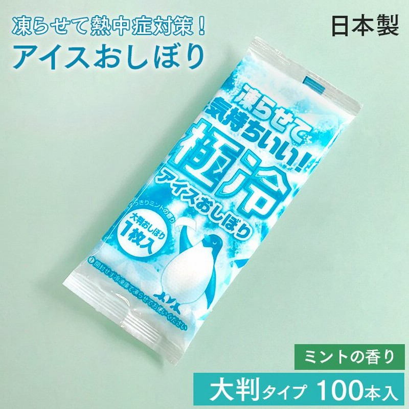 紙おしぼり 極冷アイスおしぼり ミントの香り 100本 日本製 大判 不織布 冷凍できる 業務用 送料無料 通販 LINEポイント最大GET |  LINEショッピング