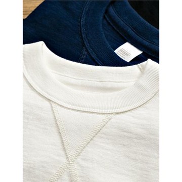 home daily 320g重磅竹節棉長袖T恤男士秋冬休閑復古圓領寬松衛衣