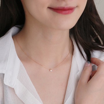 京華鑽石 10K玫瑰金 0.05克拉 凝視 輕珠寶鑽石項鍊