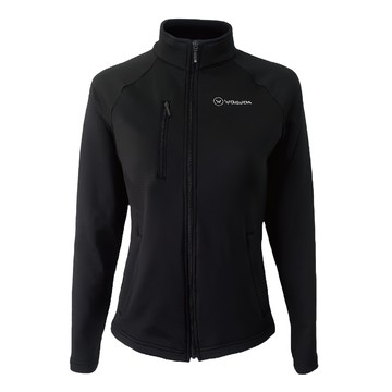 WOAWOA 女款3D網格刷毛 立領保暖透氣外套  XL  黑色