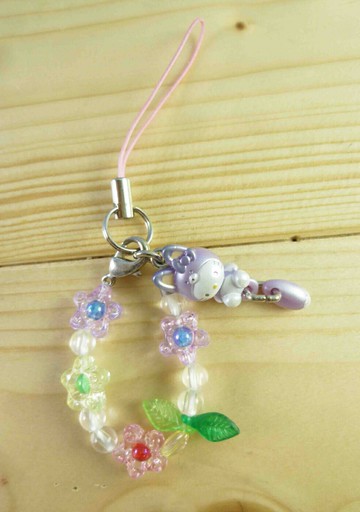 【震撼精品百貨】Hello Kitty 凱蒂貓 限定版手機吊飾-北海道(紫狐) 震撼日式精品百貨