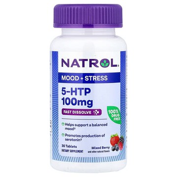 Natrol, 5-HTP，即溶片，特高效，野生漿果味，100 毫克，30 片
