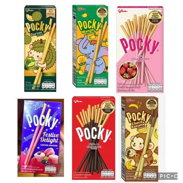 「現貨免運」 泰國🇹🇭POCKY 巧克力/草莓/巧克力香蕉/草莓/芒果馬卡龍棒泰國限定口味   固力果 Pock
