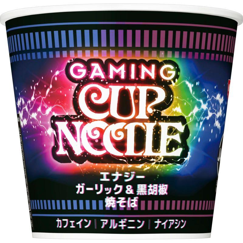 日清食品 日清ゲーミングカップヌードル エナジーガーリック黒胡椒焼そば カフェイン・アルギニン・ナイアシン配合 85g ×12個