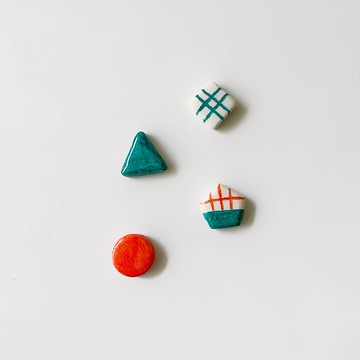 小幾何系列_多色組合款 - 手作/手繪耳環