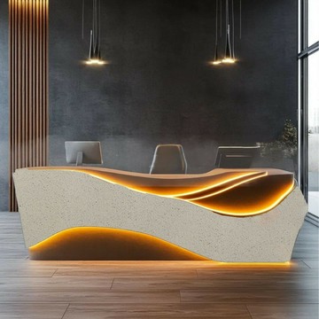 前台 收銀台 接待台 櫃檯 展臺 免運 開立發票 公司前臺高端接待臺美容院民宿酒吧異形烤漆收銀臺新款