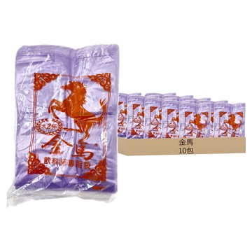 金馬 背心袋 飲料杯袋 大二杯 14x40cm HDPE 4兩重/包 10包