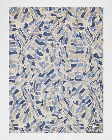 Botanica Hand-Tufted Navy/Ivory Rug, 12' x 15'