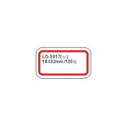 【龍德】 LD-3017(紅)保護膜標籤 18x32mm/包【APP滿額下單4%點數(單一帳號最高1500點)】5/31止