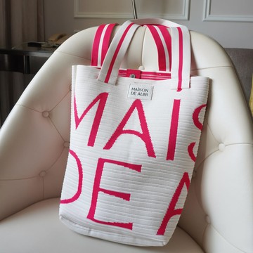 【Maison De Auri】大提包/ 厚針織/SAC POP Pink 法潮粉