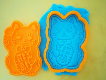招財貓 招福 3D 列印 餅乾模具