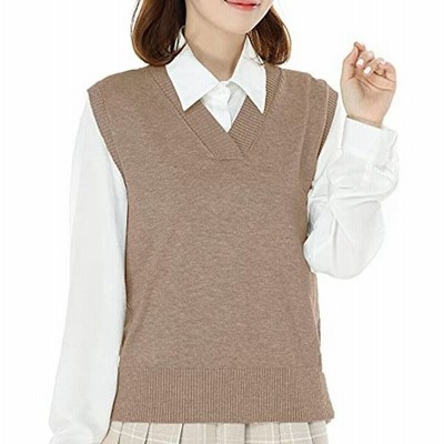 レディース Vネック 夏 ベスト ニット 薄手 女子 学生 スクールベスト M 4xl 通販 Lineポイント最大get Lineショッピング