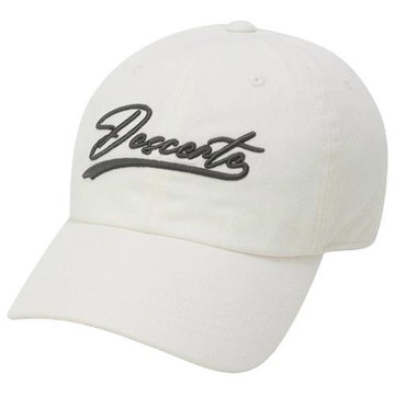 Descente 迪桑特 帽子 棒球帽 老帽 刺繡 純棉 象牙白【運動世界】SQ322UCP76-WHT0