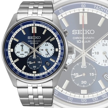 SEIKO 精工 CS系列 三眼計時潮男腕錶 送禮 禮物推薦 SSB427P1/8T63-00W0B 熊貓錶 _SK028