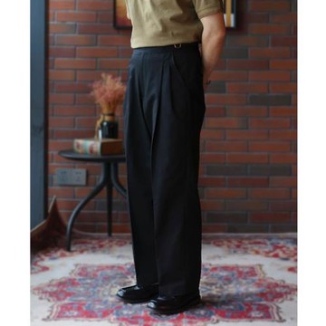 Plan B 意式廓爾喀高腰寬松西褲美式復古闊腿長褲純棉休閑褲男