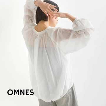 ［SUMI選物］日系上衣 OMNES 透膚 棉 透膚襯衫 透膚上衣 寬版上衣 長袖上衣 長袖襯衫