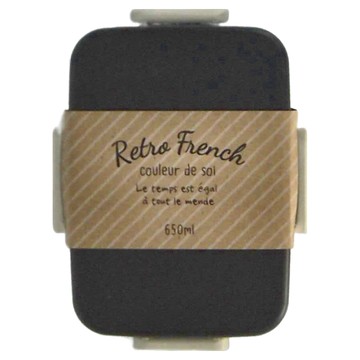 Skater 日本境內版 日本製 無印風便當盒 17.5 x 12.9 x 5.8cm  消光黑  1個