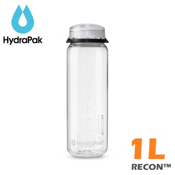 【HydraPak 美國 RECON 運動水壺1L《透明/黑白》】BR02/運動水壺/自行車水壺