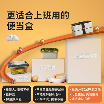 熱銷科羅恩便當盒雙層飯盒上班族可微波爐加熱保溫日式可分格餐盒飯盒