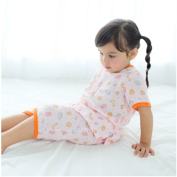 Augelute Baby童衣 女童 短袖紗布居家服套裝 夏季睡衣套裝 51008