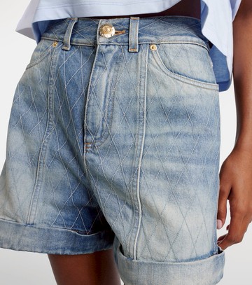 Balmain Patterned denim shorts