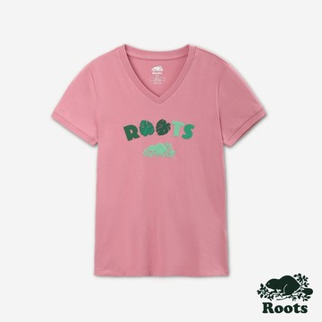 Roots 女裝- ROOTS LEAF V領修身短袖T恤
